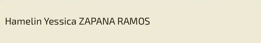 Hamelin Yessica ZAPANA RAMOS